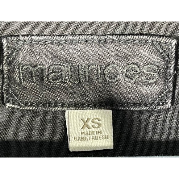 Maurices Womens Size XS Black Denim Jacket w/ Button Closure & Pockets NWT - Picture 3 of 6